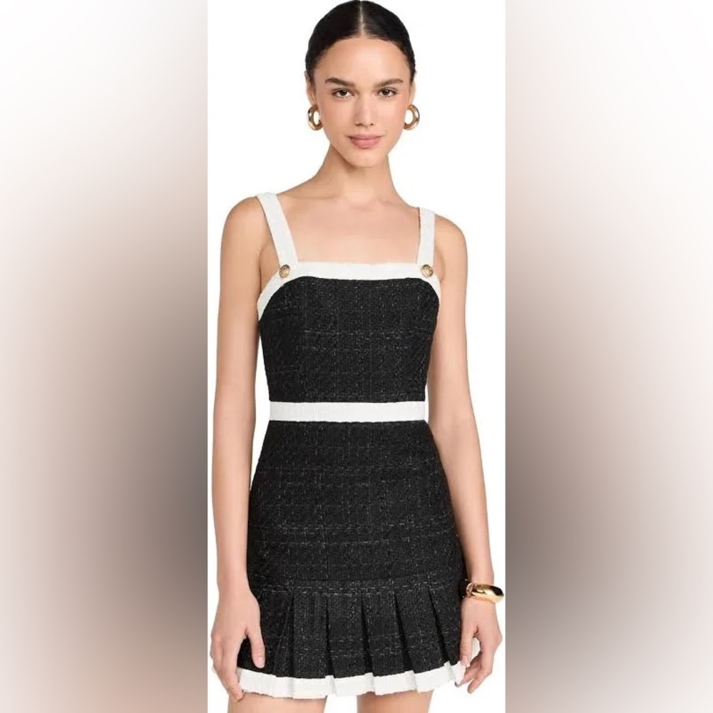 Alice + Olivia

Clarine Rib-Knit Pleated Sleeveless Minidress